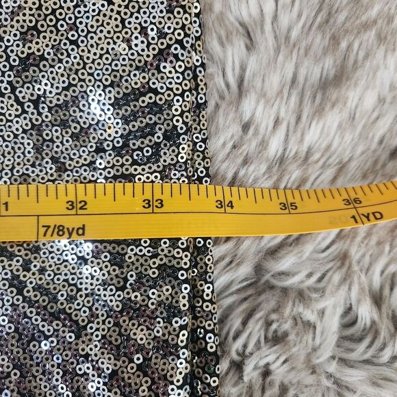 As U Wish Silver Sequin Bodycon Mini Dress‎ Size Medium - Picture 10 of 10